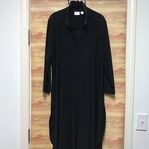 Black Longline Open-Front Women’s Top